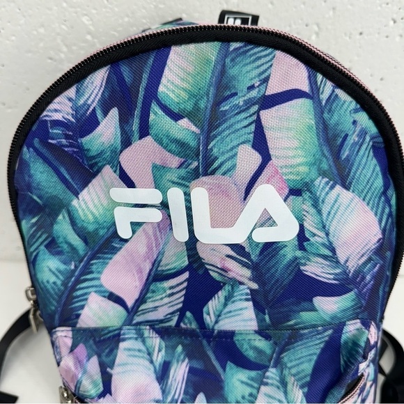 Fila Navy Blue and Pink Floral Backpack - Picture 3 of 16
